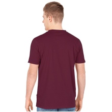 JAKO Freizeit Tshirt Doubletex (Polyester/Baumwolle) weinrot Herren