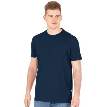 JAKO Freizeit Tshirt Doubletex (Polyester/Baumwolle) marineblau Herren