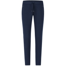 JAKO Jogginghose Pro Casual (elastisches Material, Seitentasche mit Reißverschluss) lang marineblau Damen