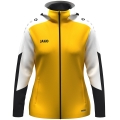 JAKO Kapuzenjacke Dynamic (Polyester-Fleece, Seitentaschen mit Reißverschluss) gelb/weiss/schwarz Damen