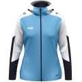 JAKO Kapuzenjacke Dynamic (Polyester-Fleece, Seitentaschen mit Reißverschluss) himmelblau/weiss/marineblau Damen