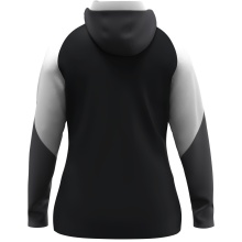 JAKO Kapuzenjacke Dynamic (Polyester-Fleece, Seitentaschen mit Reißverschluss) schwarz/weiss/anthrazitgrau Damen