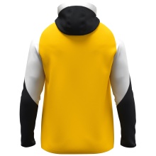 JAKO Kapuzenjacke Dynamic (Polyester-Interlock-Fleece, Seitentaschen mit Reißverschluss) gelb/weiss/schwarz Herren
