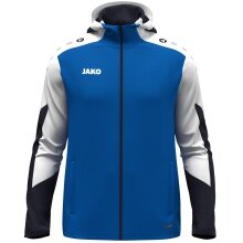 JAKO Kapuzenjacke Dynamic (Polyester-Interlock-Fleece, Seitentaschen mit Reißverschluss) royalblau/weiss/marineblau Kinder