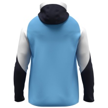 JAKO Kapuzenjacke Dynamic (Polyester-Interlock-Fleece, Seitentaschen mit Reißverschluss) himmelblau/weiss/marineblau Kinder