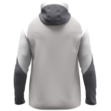 JAKO Kapuzenjacke Dynamic (Polyester-Interlock-Fleece, Seitentaschen mit Reißverschluss) hellgrau/weiss/grau Kinder