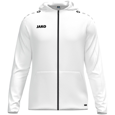 JAKO Kapuzenjacke One (Innenseite aus Micro-Fleece,) weiss Damen