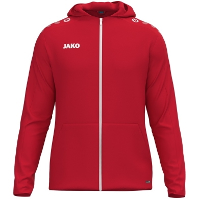 JAKO Kapuzenjacke One (Innenseite aus Micro-Fleece, 100% rec. Polyester) rot Herren