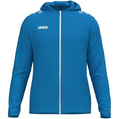 JAKO Kapuzenjacke One (Innenseite aus Micro-Fleece, 100% rec. Polyester) blau Herren