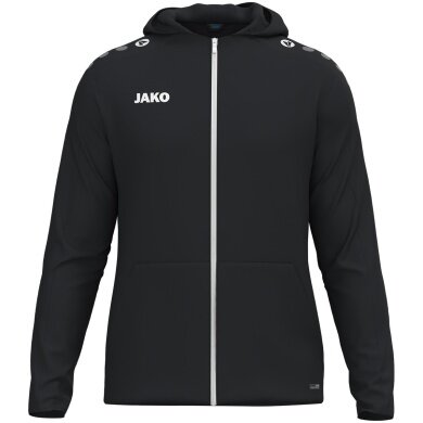 JAKO Kapuzenjacke One (Innenseite aus Micro-Fleece, 100% rec. Polyester) schwarz Herren