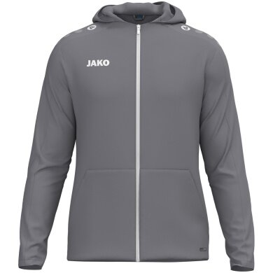 JAKO Kapuzenjacke One (Innenseite aus Micro-Fleece, 100% rec. Polyester) grau Herren
