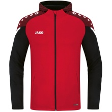 JAKO Kapuzenjacke Performance (Polyester-Fleece) rot/schwarz Jungen/Mädchen/Kinder