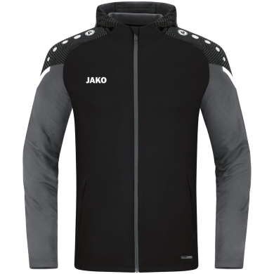 JAKO Kapuzenjacke Performance (Polyester-Fleece) schwarz/anthrazitgrau Jungen/Mädchen/Kinder