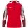 JAKO Kapuzenpullover mit Half-Zip Dynamic (100% rec. Polyester) rot/weiss/dunkelrot Kinder