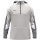 JAKO Kapuzenpullover mit Half-Zip Dynamic (100% rec. Polyester) hellgrau/weiss/grau Kinder