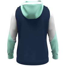 JAKO Kapuzenpullover mit Half-Zip Dynamic (100% rec. Polyester) marineblau/weiss/mintgrün Kinder