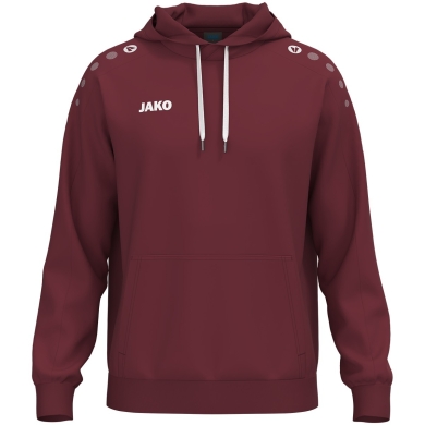 JAKO Kapuzenpullover One Sweat (Baumwolle-Mischung) bordeauxrot Herren