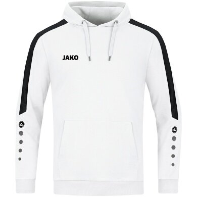 JAKO Kapuzenpullover (Hoodie) Power Kapuzensweat (Bio-Baumwolle) weiss Herren