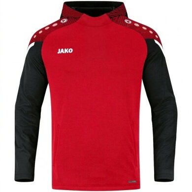 JAKO Kapuzensweat (Hoodie) Performance (Polyester-Fleece) rot/schwarz Kinder