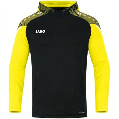 JAKO Kapuzensweat (Hoodie) Performance (Polyester-Fleece) schwarz/gelb Kinder