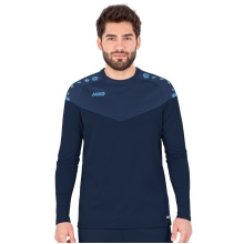 JAKO Sport-Langarmshirt Sweat Champ 2.0 (100% Polyester) marineblau/hellblau Herren