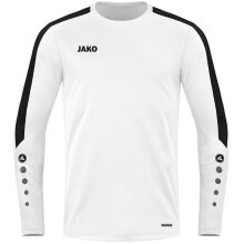 JAKO Sport-Langarmshirt Sweat Power (rec. Polyester, hohe Bewegungsfreiheit) weiss/schwarz Herren