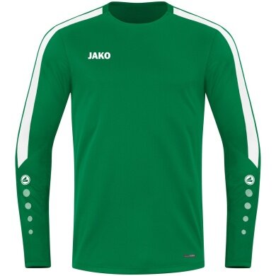 JAKO Sport-Langarmshirt Sweat Power (rec. Polyester, hohe Bewegungsfreiheit) grün Herren