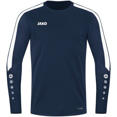 JAKO Sport-Langarmshirt Sweat Power (rec. Polyester, hohe Bewegungsfreiheit) marineblau Kinder
