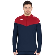 JAKO Sport-Langarmshirt Ziptop Champ 2.0 (100% Polyester) marineblau/rot Herren