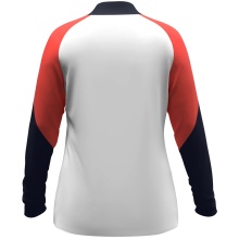 JAKO Langarmshirt Ziptop Dynamic (rec. Polyester, elastisches Material) weiss/coralrot/marineblau Damen