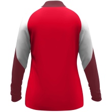 JAKO Langarmshirt Ziptop Dynamic (rec. Polyester, elastisches Material) rot/weiss/dunkelrot Damen