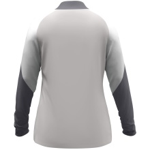 JAKO Langarmshirt Ziptop Dynamic (rec. Polyester, elastisches Material) hellgrau/weiss/grau Damen