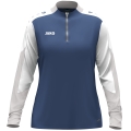 JAKO Langarmshirt Ziptop Dynamic (rec. Polyester, elastisches Material) nachtblau/weiss/hellgrau Damen