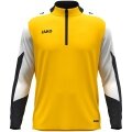 JAKO Langarmshirt Ziptop Dynamic (rec. Polyester, elastisches Material) gelb/weiss/schwarz Kinder