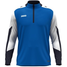 JAKO Langarmshirt Ziptop Dynamic (rec. Polyester, elastisches Material) royalblau/weiss/marineblau Kinder