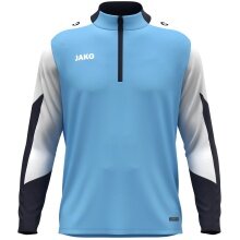 JAKO Langarmshirt Ziptop Dynamic (rec. Polyester, elastisches Material) himmelblau/weiss/marineblau Kinder