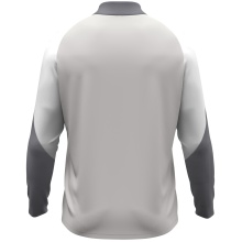 JAKO Langarmshirt Ziptop Dynamic (rec. Polyester, elastisches Material) hellgrau/weiss/grau Kinder