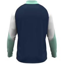 JAKO Langarmshirt Ziptop Dynamic (rec. Polyester, elastisches Material) marineblau/weiss/mintgrün Kinder