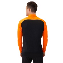 JAKO Langarmshirt Ziptop Iconic (angenehmer Tragekomfort) schwarz/neonorange Herren