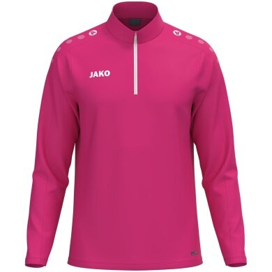 JAKO Langarmshirt Ziptop One (100% rec. Polyester, Innenseite aus Micro-Fleece) rosa Herren