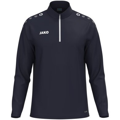 JAKO Langarmshirt Ziptop One (100% rec. Polyester, Innenseite aus Micro-Fleece) marineblau Herren