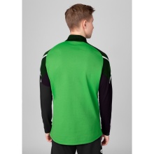 JAKO Langarmshirt Ziptop Performance (Polyester-Stretch-Fleece) grün/schwarz Herren