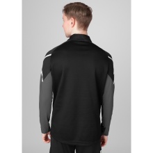 JAKO Langarmshirt Ziptop Performance (Polyester-Stretch-Fleece) schwarz/anthrazitgrau Herren