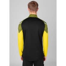 JAKO Langarmshirt Ziptop Performance (Polyester-Stretch-Fleece) schwarz/gelb Herren