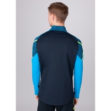 JAKO Langarmshirt Ziptop Performance (Polyester-Stretch-Fleece) marineblau/hellblau Herren