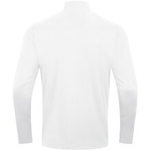 JAKO Langarmshirt Ziptop Power (rec. Polyester, hochelastisch) weiss/rot Kinder