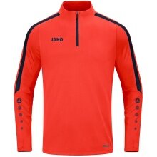 JAKO Langarmshirt Ziptop Power (rec. Polyester, hochelastisch) orange/marineblau Herren