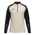 JAKO Langarmshirt Ziptop Sonic (rec. Polyester, weiches Tragegefühl) beige/schwarz Herren