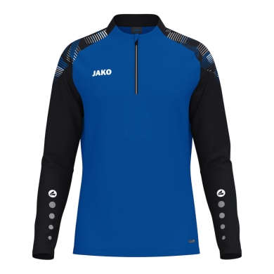 JAKO Langarmshirt Ziptop Sonic (rec. Polyester, weiches Tragegefühl) royalblau/schwarz Herren
