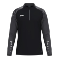 JAKO Langarmshirt Ziptop Sonic (rec. Polyester, weiches Tragegefühl) schwarz/anthrazitgrau Herren